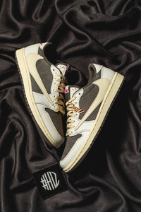 #H12纯原 TS AJ1 Travis Scott x Air Jordan 1 Low OG “Reverse Mocha” 复古篮球鞋 白棕色 反转摩卡 倒钩 DM7866-162