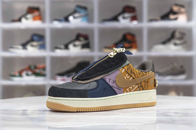 H12纯原 Travis Scott X Air Force 1 AF1 拼接空军