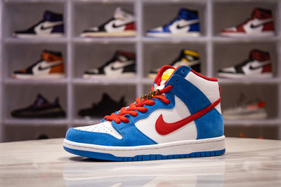 H12纯原 Dunk High "Photo Blue" 机器猫 白蓝红 哆啦A梦