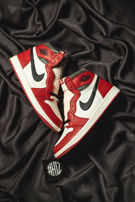 #H12纯原 AJ1 Air Jordan 1 Retro High OG “Lost & Found” 潮流复古篮球鞋 白红 芝加哥 做旧氧化 2022年复Ke DZ5485-612