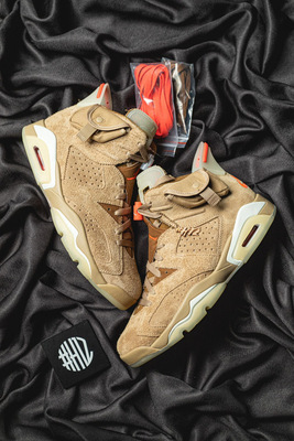 H12纯原 Travis Scott x Air Jordan 6 AJ6 Retro SP &nbsp;"British Khaki" 卡其棕