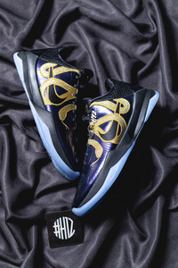 #H12纯原官网 ZK5 科比5 Nike Kobe 5 Protro “Year of the Mamba” 蛇年限定 CNY 紫蛇 黑紫金 低帮 篮球鞋 IB4481-500