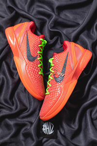 #H12纯原官网 Nike Zoom Kobe 6 Protro “Reverse Grinch” 反转青蜂侠 3.0 升级版 红色 大红 篮球鞋 支持实战 FV4921-600